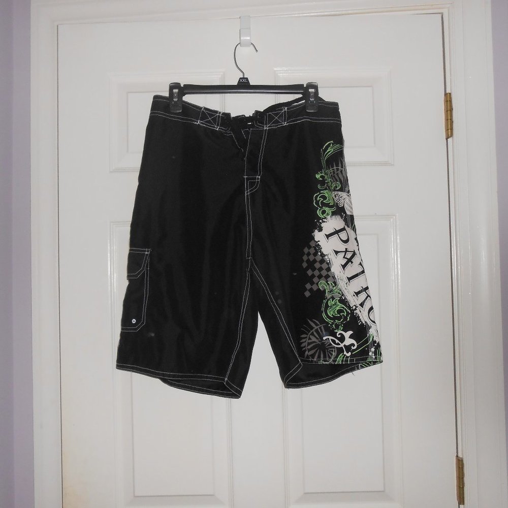 Patron Halftone Black Swim Trunks